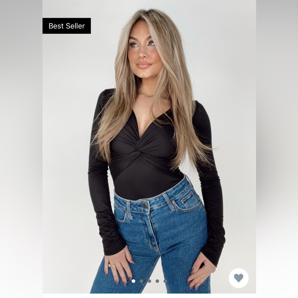 Front twist long sleeve bodysuit Lane 201